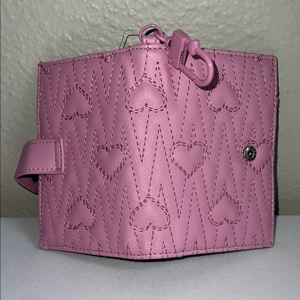 Betsey Johnson Pink Heart Wallet - Picture 2 of 10